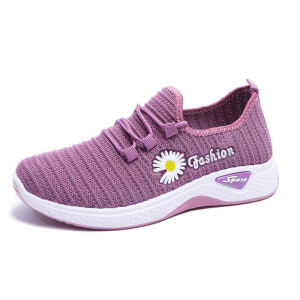 Free Shipping Knitted Sneakers For Women New Spring Collection Casual And Breathable Athletic Shoes Slip-On Style