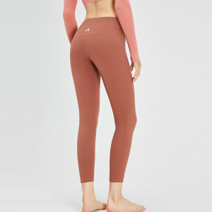 Autumn and winter Fleece-Lined Tight Yoga Capris with Peach Hip Effect - High-Waisted Bare-Feel 9/10 Length TM0084-A