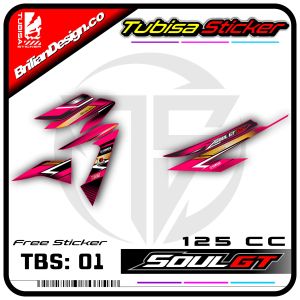 Sticker Striping Soul GT 125 - Stiker Striping Variasi Motor Soul GT 125. TBS.01