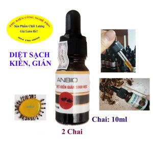 2 Chai Diệt kiến gián Sinh học ANBIO Chai 10ml Diệt sạch kiến gián An toàn Hiệu quả Xuất xứ Việt Nam