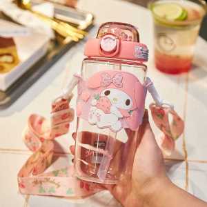 Botol Air Minum Anak Karakter Sanrio Free Tali Selempang dan Sedotan Sanrio 1040