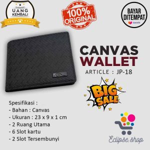 Promo Dompet Lipat Cowok Pria Bahan Kanvas Dompet Cowok Distro Dompet Lipat Pria Mewah Dompet Branded Pria Dompet Pria Murah Dompet Pria Terbaru 2020 Perlengkapan Aksesoris Pria