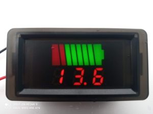Đồng hồ đo ắc quy pin lithium chống nước chống axit loại 12V 24V 36V 48V có báo phần trăm và số điện