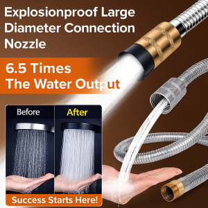 Leakproof Water Pipe Fittings Shower Hose Allcopper Connector Antitangle 304 Stainless Steel Nozzle High Pressure Explosion Proof Household Water Supply Flexible Hose