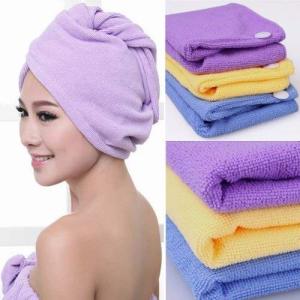 CItyGoods.Ph Hair Drying Microfiber Bath Towel Cap Quick Drying Ladies Bathing Tools (Random Color)