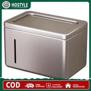 【NEW】 Wall Mounted Toilet Paper Holder with Lid Aluminum Alloy Toilet Tissue Box for Bathroom Bedroom Kitchen Tabletop