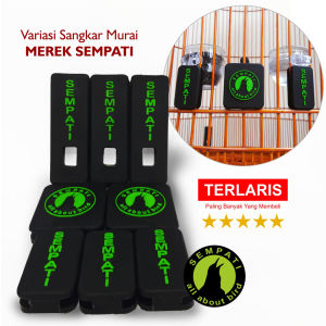 SEMPATI Variasi Sangkar Murai Stoper Sempati Aksesoris Kandang Burung Untuk Dudukan Cepuk Tangkringan Karet Motif Logo STMRS