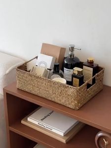 AMKado Bakul Rotan Semula Jadi Anyaman Tangan Penyimpan Barang Mainan Pakaian Natural Rattan Woven Basket Handmade Storage Organizer Home Decor 天然藤篮 AMK
