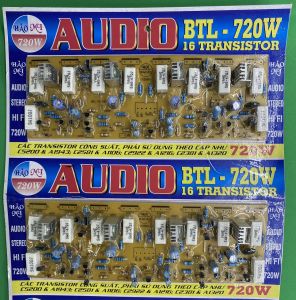Mạch công suất BTL 720w 16 sò của Hảo My ( 01 cặp 02 kênh )