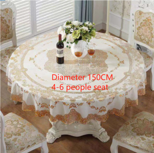 Round tablecloth PVC tablecloth Christmas tablecloth tablecloth 4 6 8 10 seats table cover round