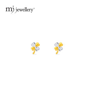 MJ Jewellery Gold Clover Leaf Earrings S165  375 Gold & 916 Gold