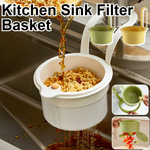Sink Drain Basket Hanging Kitchen Filter Wash Basin Leftover Filter Strainer Holder