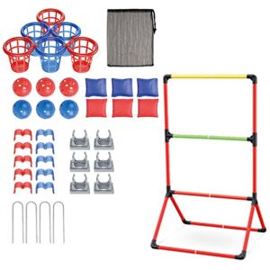 XUECHUANGYING Interactive Sandbag Throwing Game Kit Portable 2 in 1 Outdoor Bucket Game Set Kids Play Set Bean Bags Balls Outdoor Games Backyard Game Supplies