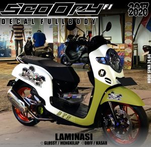 COD TERBARU Decal Stiker Scoopy Fi 2017 2018 2019 2020 Full body Stiker Desain Terbaru Full Warna Kode SFNA 24.03