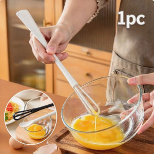 Double Head Egg Beater Multifunctional Hand Egg Beater Kitchen Utensil Reusable Cream Jam Spoon Long Handle Mixer