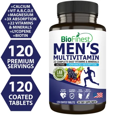 Biofinest Women’s Multivitamin Multimineral Supplement - Vitamins A C E D K B1 B2 B3 B5 B6 B12 Magnesium Biotin Calcium Zinc Selenium - Brain Heart Joint Bone Skin Hair Nails Immune Energy One a Day Antioxidant Superfood - Made in USA (120 Coated Tablet)
