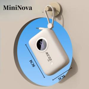 CCC DUDAO K14 MiniNova Power Bank 10000mAh | Built-in Cable Type-C & iPhone | 22.5W Fast Charging | 3C Certified