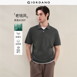 Giordano Men Women Lyocell Polo Shirt Free Shipping 01016465
