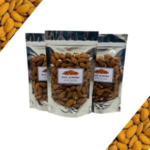 Raw Almonds 150 grams in Resealable Pouch - Imported from USA