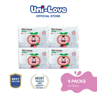 UniLove Slim Fit Baby Pants 30s (XXX-Large) Pack of 4 - Hypoallergenic | Super Absorbent | Ultrasoft | Neutralizes PH Level | Double Leakguard | Pants type | Breathable