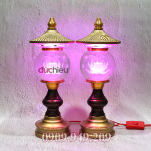[ Đẹp lung linh ] Đèn thờ cúng pha lê cao cấp dạng tháp – Đức Hiếu Shop