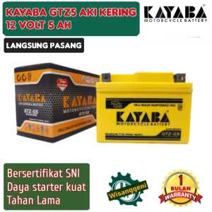 Aki motor Honda Beat FI/ESP/CBS/Karbu/Vario 110/Supra X 125 / Scoopy Karbu /honda Blade/CS1 Kayaba Aki GEL 5 AH