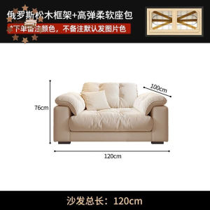 Cream Wind Fabric Sofa Living Room Small Household Light Luxury Technology Fabric Household Straight Cloud Sofa