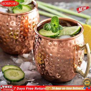 [HOSPORT Official Mall]Copper Mug for Cocktails and Beer 16oz Stainless Steel Durable Drinkware with Classic Design for Home and Bar