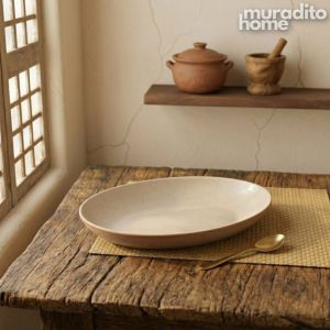 Muraditohome Premium Stoneware Serving Dish 12x9.25x1.5 inch
