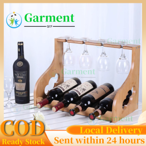 【COD】Wine Glass Rack - Bamboo Holder Cup Hanging Shelf Organizer for Home Bar Restaurant