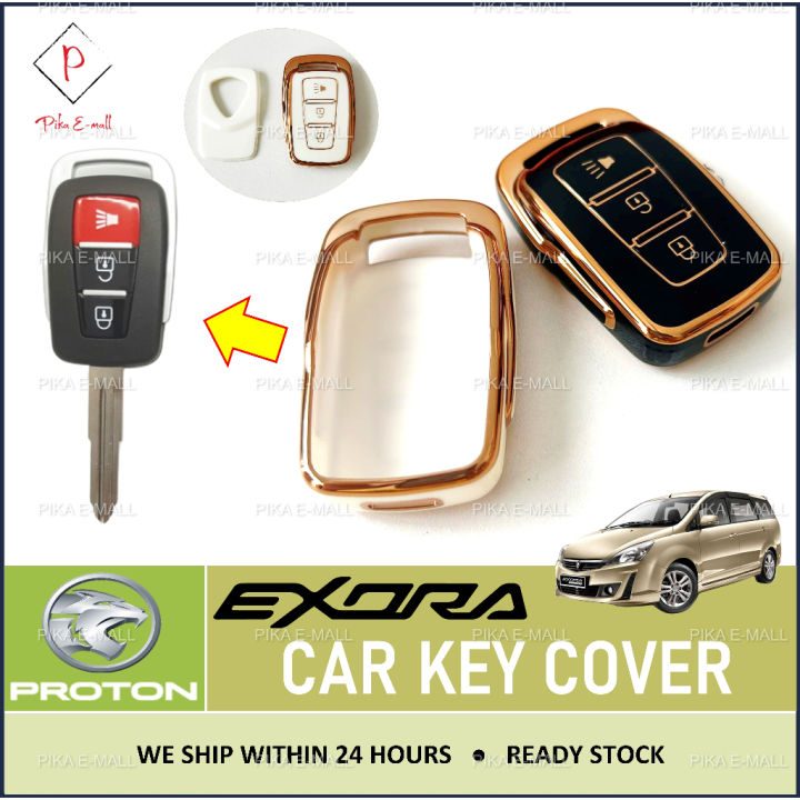 Original Proton Exora Key Cover Car Casing Holder Sarung Kunci Kereta Aksesori Accessori TPU