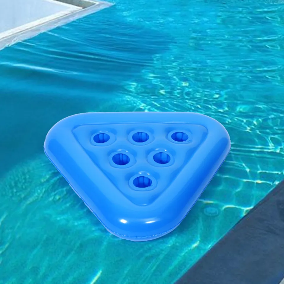 Pool Beverage Float Floating Drink Station 6-hole Inflatable Drink