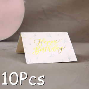 【On Sale】10Pcs Blessing Card for Christmas New Year Gift Birthday Business Thank-you Greeting Cards
