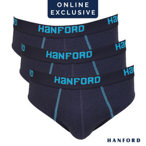 Hanford Men Regular Cotton Briefs OG Jazz - Assorted (3in1 Pack) S-4X Big Plus Size