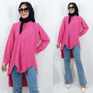 CARLINA KANAYA BLOUSE CRINKLE PREMIUM MATT KATUN AIRFLOW TUNIK ELMYRA JUMBO
