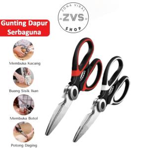 Gunting Dapur Multifungsi Stainless Steel Pemotong Segala Jenis Bahan Makanan ayam ikan dan Sayuran