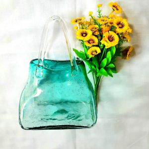 Lọ hoa thủy tinh hình giỏ xách cắm hoa thả cá trang trí ở mọi không gian