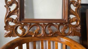 Pigura cermin ukir jati tebal 100x60