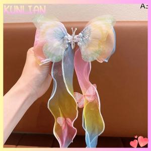 [KUNLIAN] Childrens Hair Accessories Bows Ribbons Braided Hairpins Headdresses Summer Girls Princess Hairpins