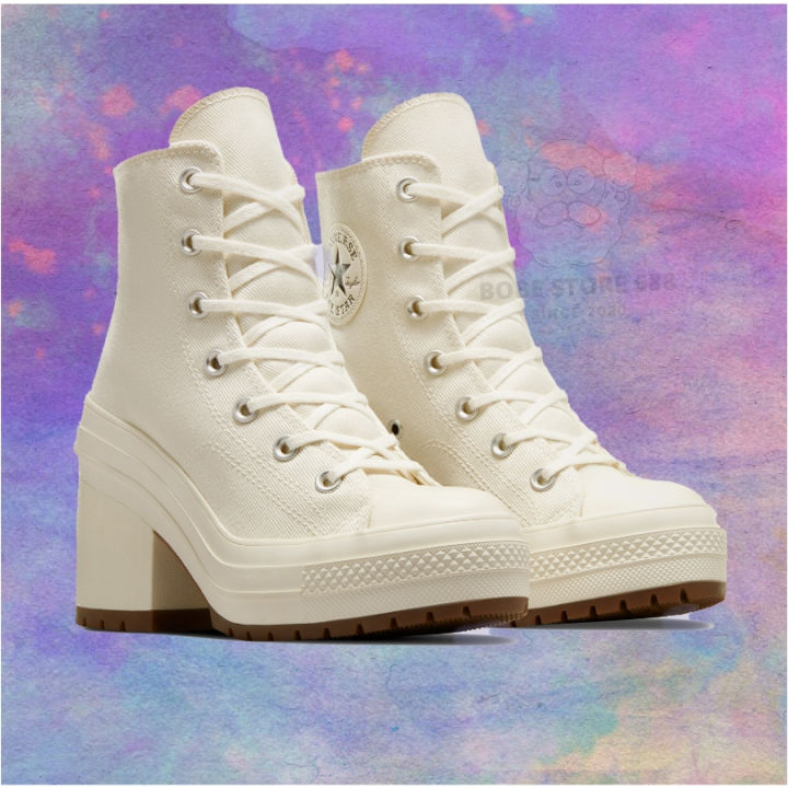 Heel Yes or Heel No Converse Chuck Taylor All Star Heels ❤ liked on  Polyvore featuring shoes, rubber sole shoes, high hee… | Converse heels,  Converse, Sneaker heels