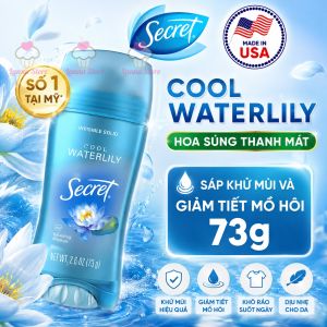 【CHÍNH HÃNG + 10 MÙI】Lăn Khử Mùi Nữ Secret 73g Mỹ – Gel Giảm Mùi Sáp Không Thâm Da Thơm Lâu