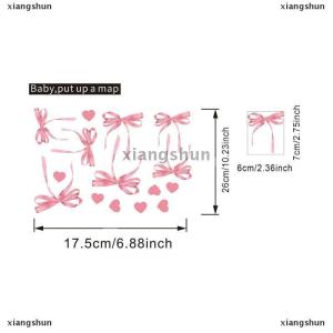 [COD] xiangshun Dễ thương màu hồng cung tường dán Boho Bowknot phòng ngủ trang trí tường dán tình yêu trái tim cung tủ lạnh Dán DIY trang trí nhà