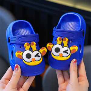 AILEBE Kids Slipper Cute Cartoon Breathable Hole Clog Sandals Soft Lightweight Waterproof PVC Non Slip Cushioned Sole Adjustable Straps Easy On Off Perfect For Indoor Outdoor Beach Daily Wear Bata Tsinelas For Boys Girls 0-8 Years