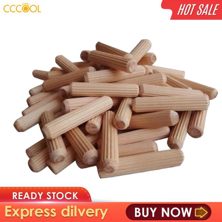 CCCOOL 100x Wooden Dowel Rods Unfinished Hardwood Sticks for Crafts and ...