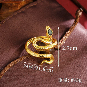 Kemstone Snake Zodiac Womens Pendant Necklace Snake Year Ring Drop Earrings Bracelet Jewelry