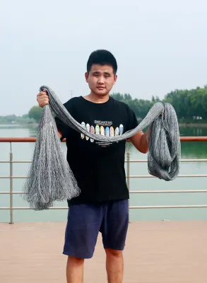 Fishing nets upgraded version of American hand thrown fishing nets Hand throwing Netease throwing fly fishing net Diameter 5.5M Fishing net easy to use Durable Hand thrown Exquisite outdoor fishing net the Latest material
