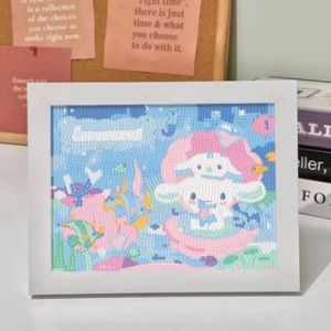 17 * 22CM DIY Diamond Painting Set Childrens Handicrafts Kuromi Sanrio Hello Kitty Anime Accessories Girl All Diamond Sticker Gift