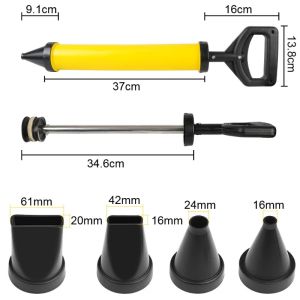 Grout Filling Tools With 4 Nozzles Applicator Hand Tools Caulking Grouting Mortar Sprayer Cement Lime Pump