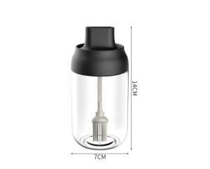 QQ Integrated sealed Glass Spice Jar Set Seasoning Bottle Salt Sugar Honey Bottle Kitchen Condiment Jar Botol Rempah Botol Garam Gula Madu 香料罐 调味料罐 [D03]