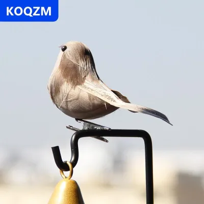 [COD] KOQZM 1pcs artificialfeather chim Chim Sẻ mô phỏng đạo cụ chim mô phỏng chi nhánh trang trí sân vườn